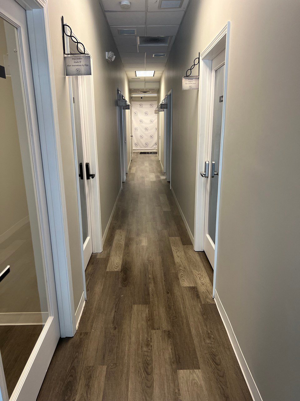Private salon studio suite interior at VG Salon Studios, Lawrenceville GA
